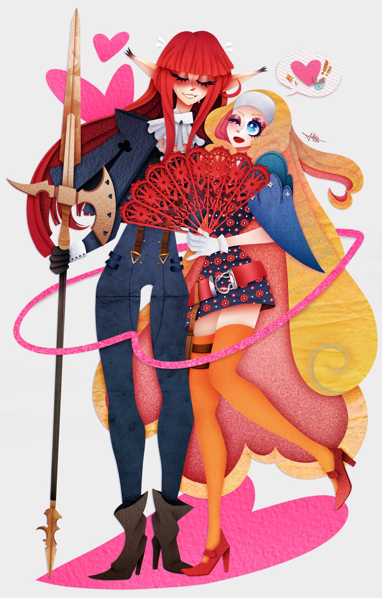 Metaphor Refantazio Secret Santa for @/absinthewyrmwood at tumblr !!
Hulkenberg/Junah, I-i love them pretty ladies so much #MetaphorReFantazio