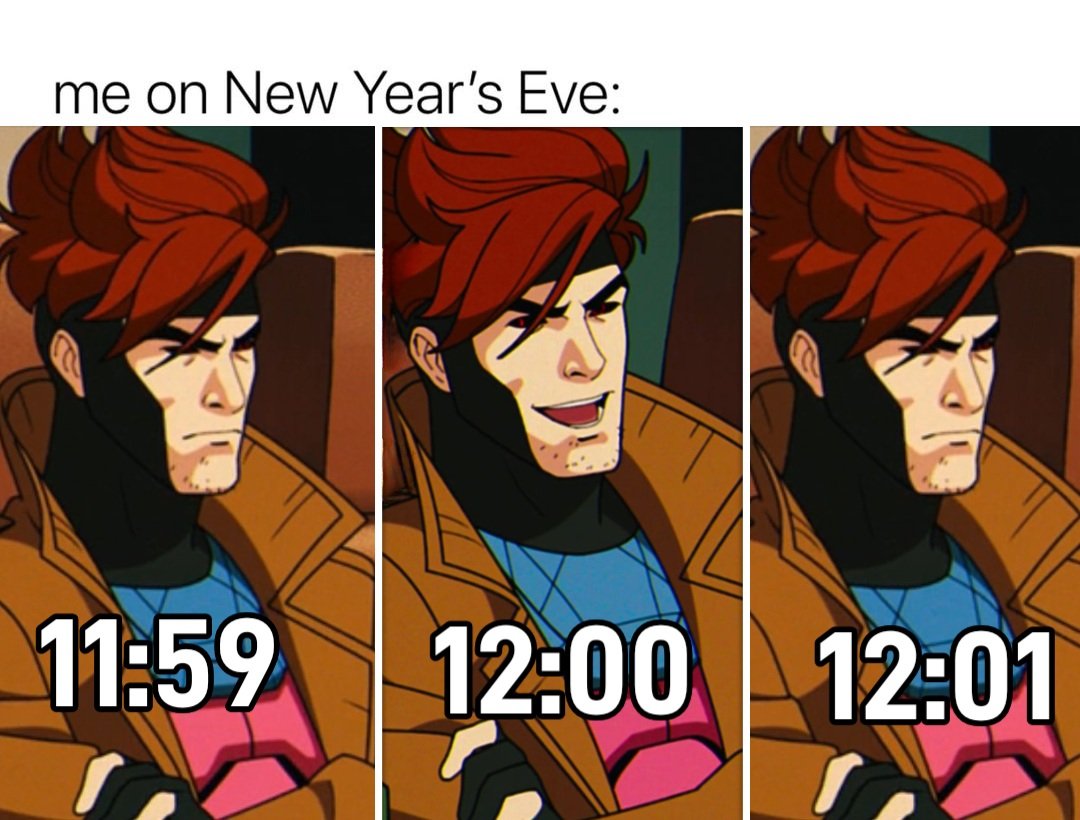 PunkerDuckie's tweet photo. 😐🥳😐

What are your plans for NYE?

#gambit https://t.co/wuFPcGoU6B