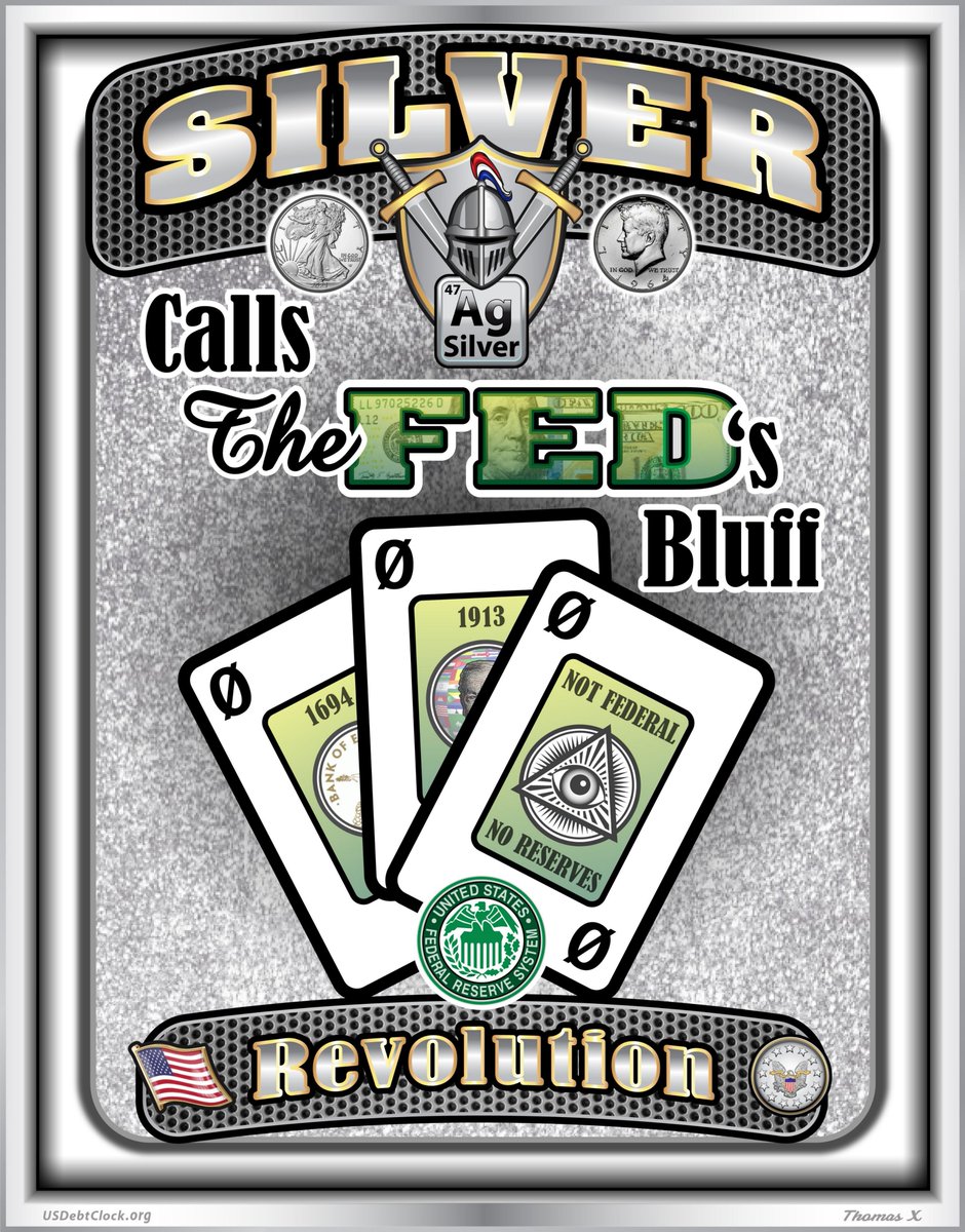 echodatruth's tweet image. ⚔️ SILVER WARRIORS ⚔️

THE US DEBT CLOCK WARNED US THIS TIME WOULD COME! 

WE THE PEOPLE ARE FINALLY TAKING BACK THAT IS RIGHTFULLY OUR!

THIS IS THE REVOLUTION!!!
KNOW WHAT YOU HOLD!!!
#GODSMONEY #GODWINS