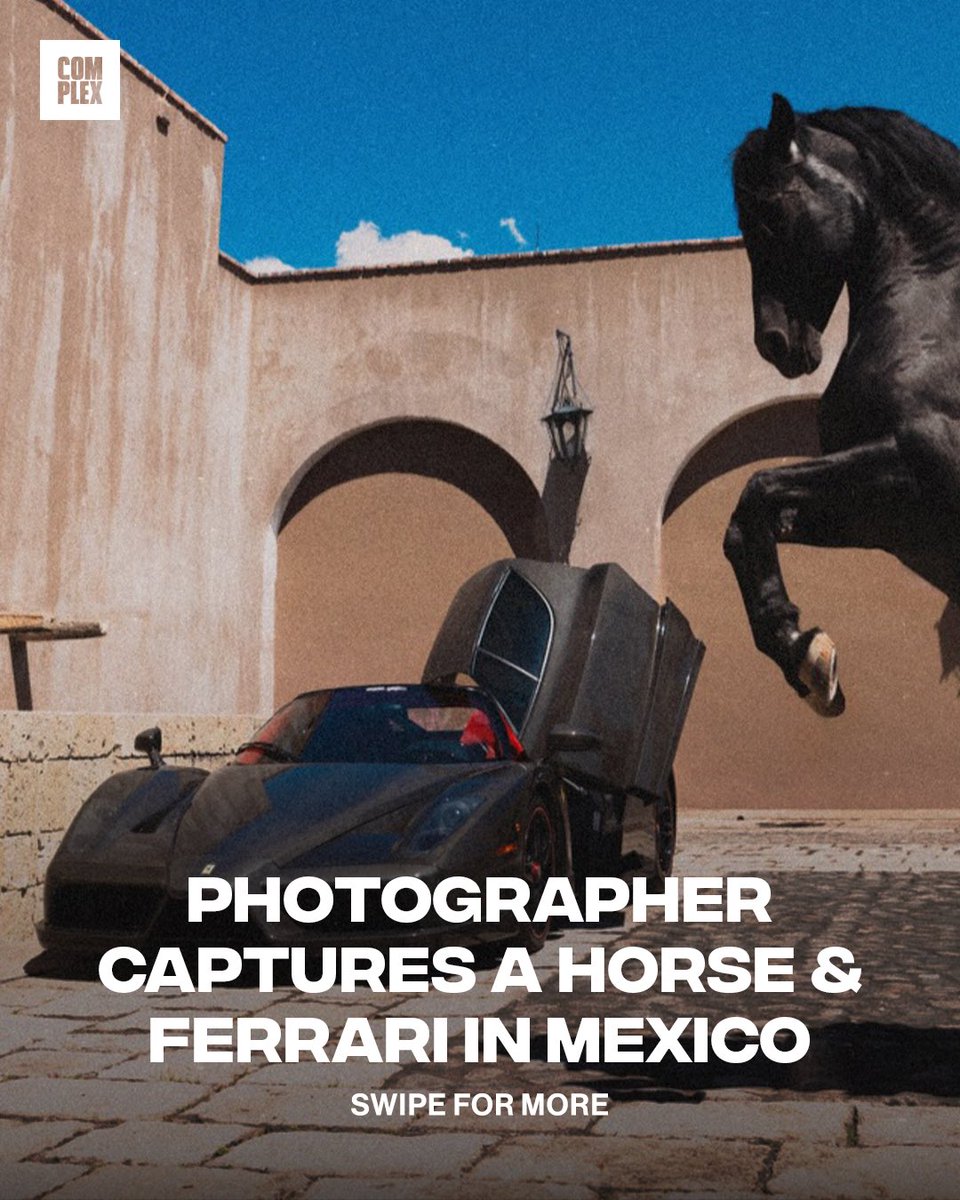 Complex's tweet image. Photographer captures a horse &amp;amp; Ferrari in Mexico 🏎️

[via/ riocam]