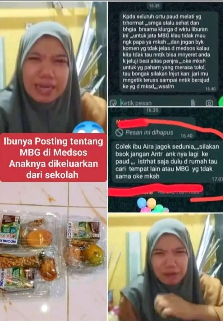 jawir69's tweet image. Kejam yaa... Memprotes Makanan MBG dikeluarkan dari Sekolah dan Diancam Pidana

Serasa tinggal di Korea Utara, atau saat ini kembali ke jaman Orde Baru ???