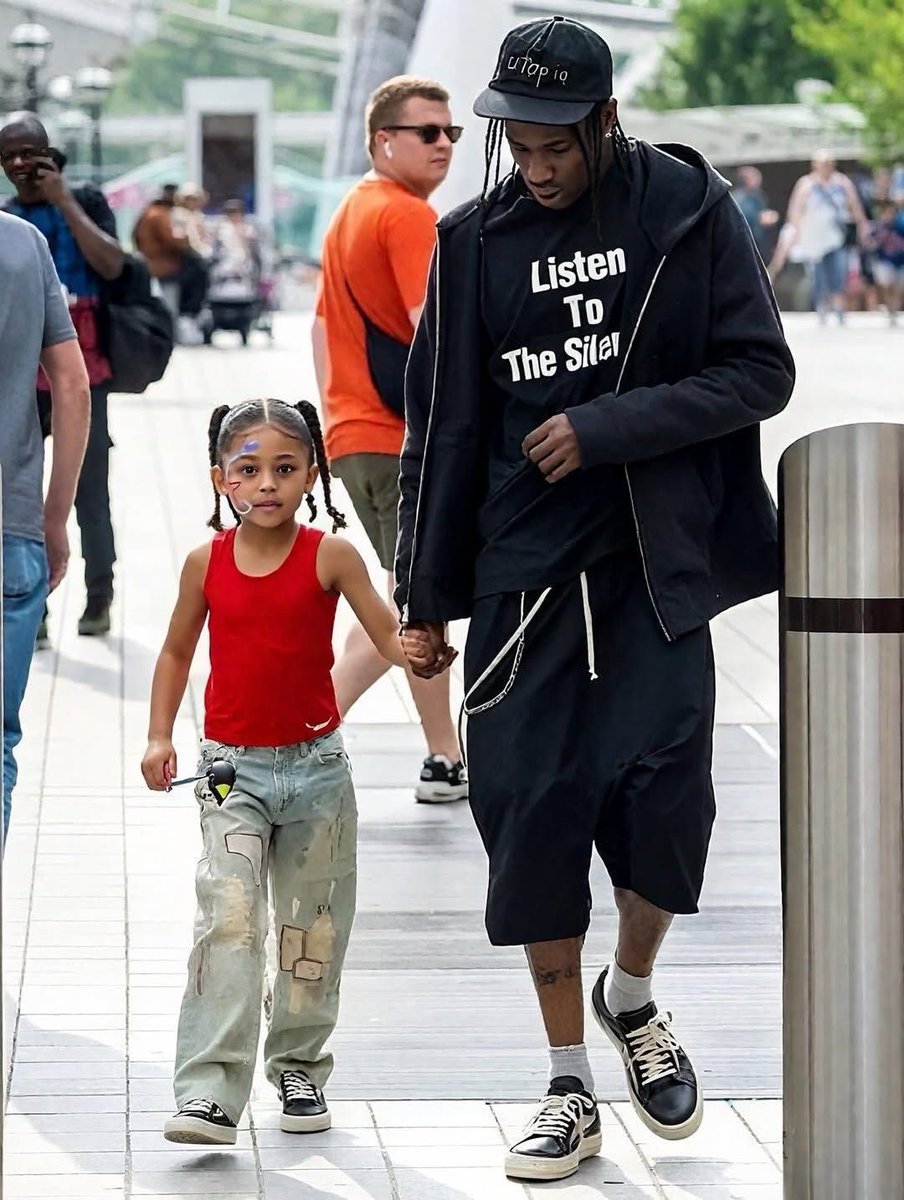 Travis Scott with his daughter Stormi