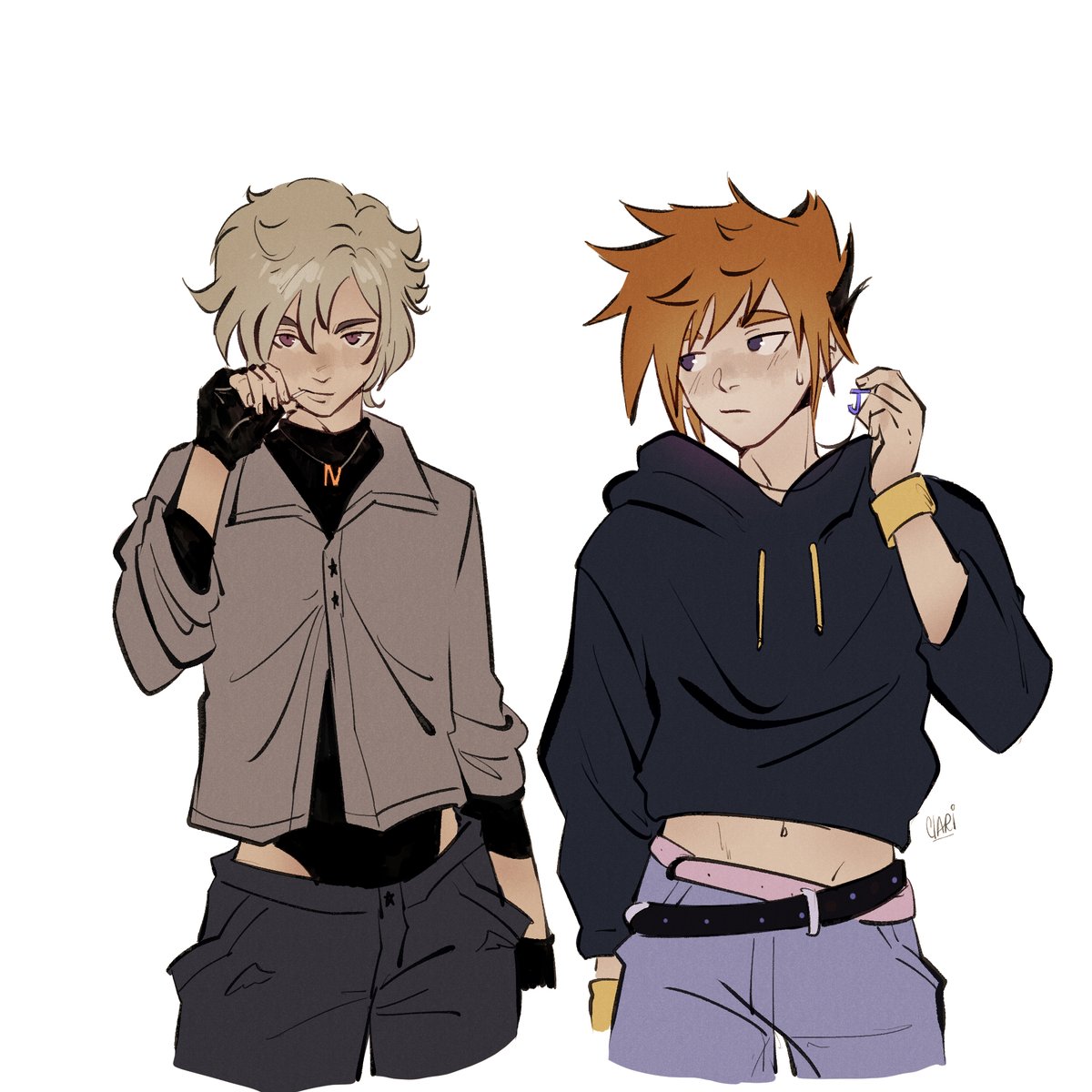 chazzzco's tweet image. 💜🧡

#TWEWY #joshneku