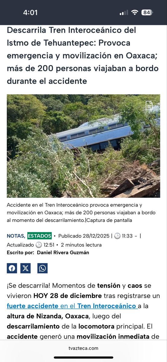 MemoSalinas's tweet image. Yo aquí a toda madre gracias a Dios en mi barquito. En México todo bien por allá con el “Tren Falla” #2 ?? 💀 200 personas abordo ?? Así de duro les gusta que los maltraten ??

“Ya cuando se descarrile el tren va a ser la otro pedo”. Pobre México saqueado y engañado 💔🇲🇽