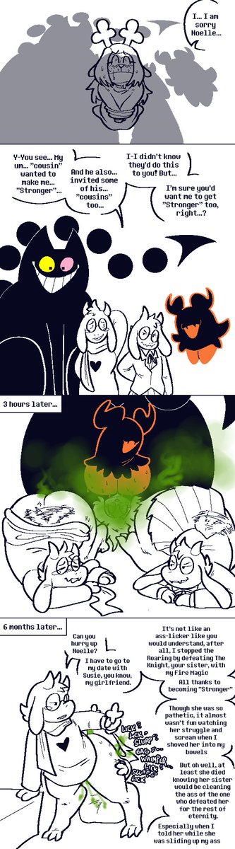 ti_ti_ling's tweet photo. DESTROY DEER DECEMBER (28/25)

DDLsei (Co-owned by https://t.co/mZVGaaK8O7) helps Ralsei become Stronger, and for that he got some help from his "cousins"... And Noelle of course.

Seems like his "training" bare fruits~

Though, what is happening back in DDLsei's reality...? https://t.co/Pmitu6DwF6