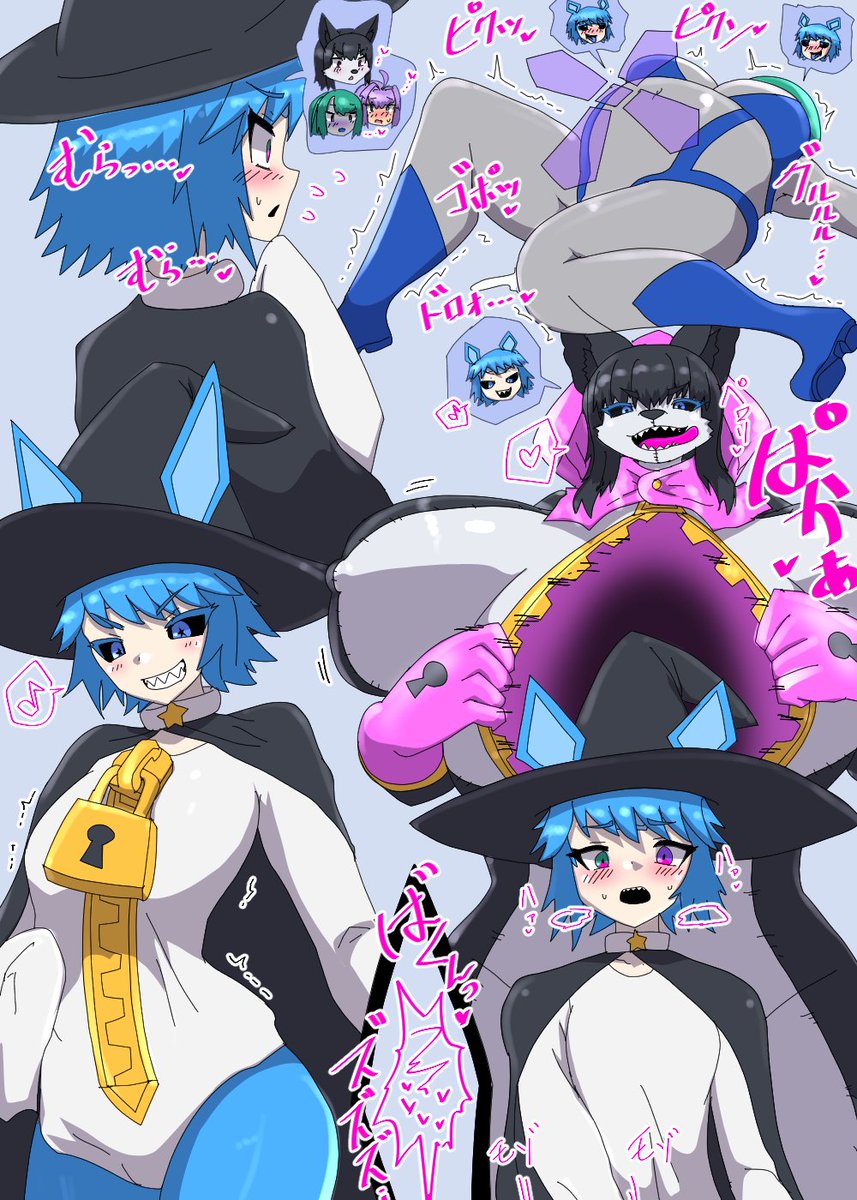 Skebで描いたうちよそ絵
ワルズキンさん(モアちゃんレイくんin)がよその子と入れ替わって色々しちゃうシチュ 