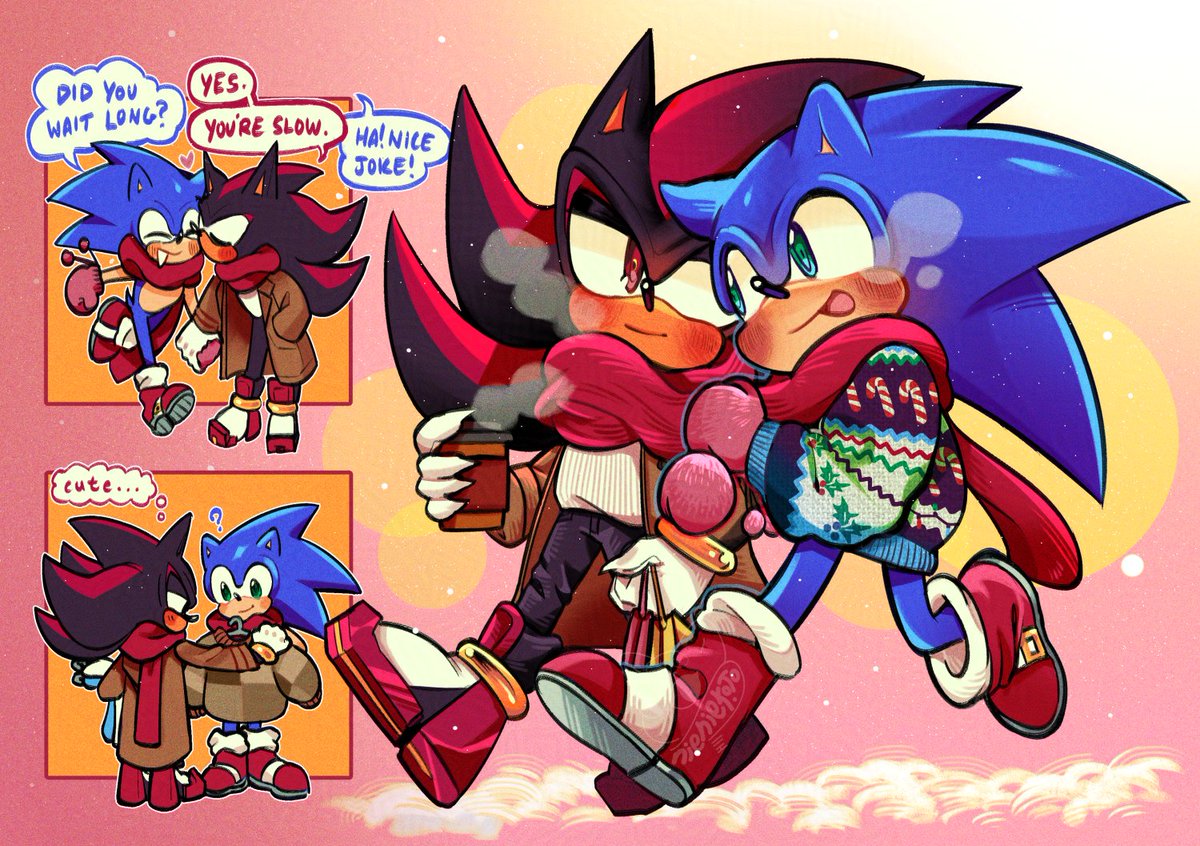 nieniekoto's tweet image. plagued by thoughts of them dating over the holidays 😵‍💫🎄
#shasoni #shadonic #sonadow