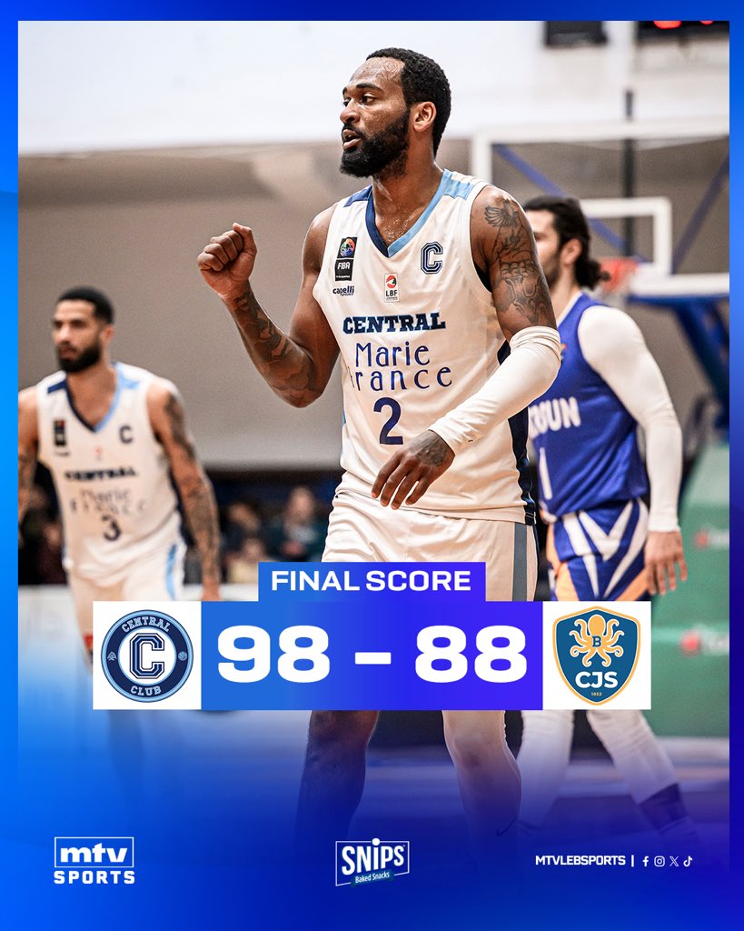 mtvlebsports's tweet image. CENTRAL GETS THE WIN ⚡🔥
A strong performance as Central defeat Batroun 98-88 in #Round10  
#mtvbasket #mtvsports