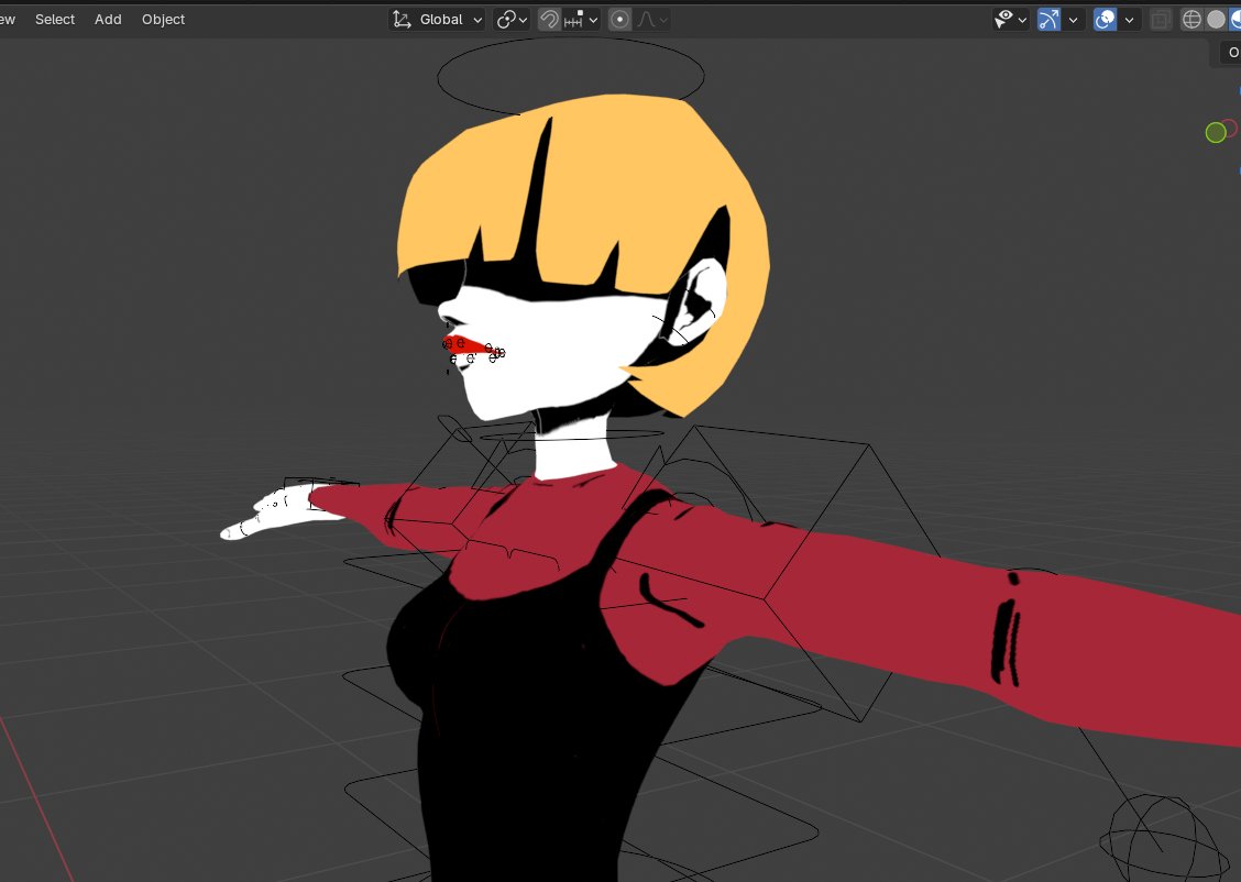 My second attempt at making this character from Savlonic.
#b3d #blender

I'll attempt animation tomorrow:))
