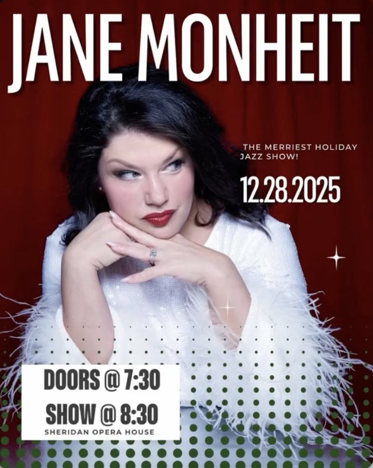 ✨TONIGHT!✨

🎄❄️🌟👑🌟❄️🎄
⭐️#Telluride, #CO⭐
📅December 28 📅
🎙Jane Monheit’ The Merriest🎙
📍Sheridan Opera House📍
🎟️👇
sheridanoperahouse.com/events/jane-mo…