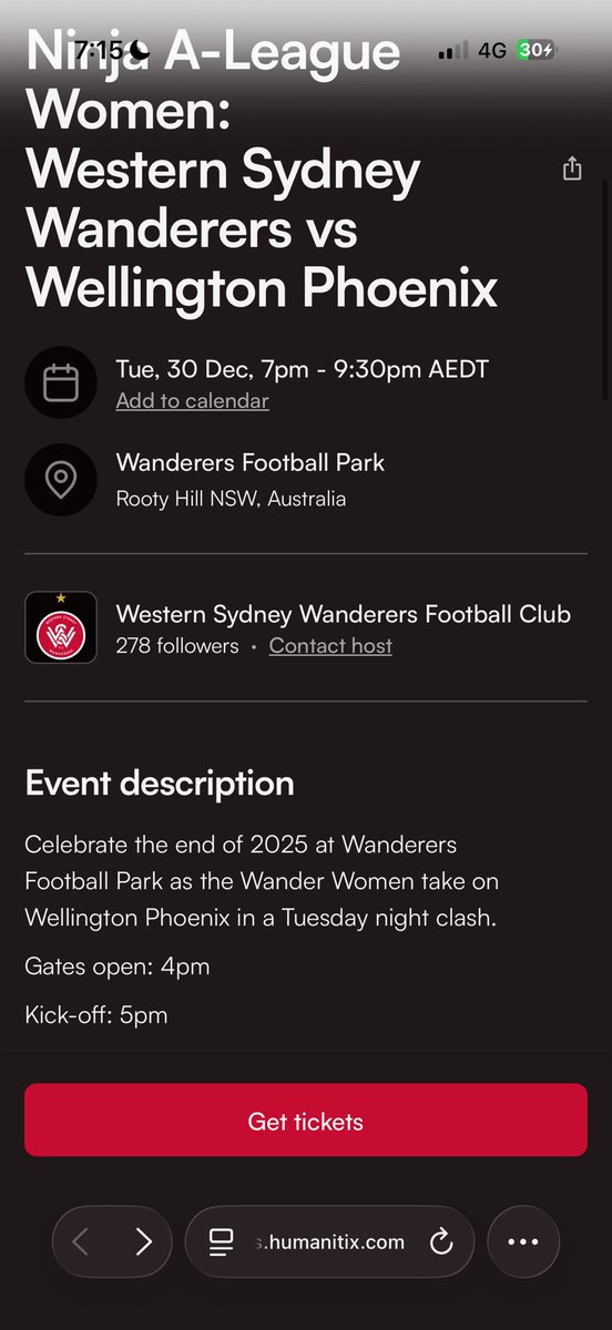 Jtan83's tweet photo. @cornerofyellow Someone better tell wsw too pick a time advertising both 5 and 7 on the ticket site https://t.co/XUD7DU4MFX