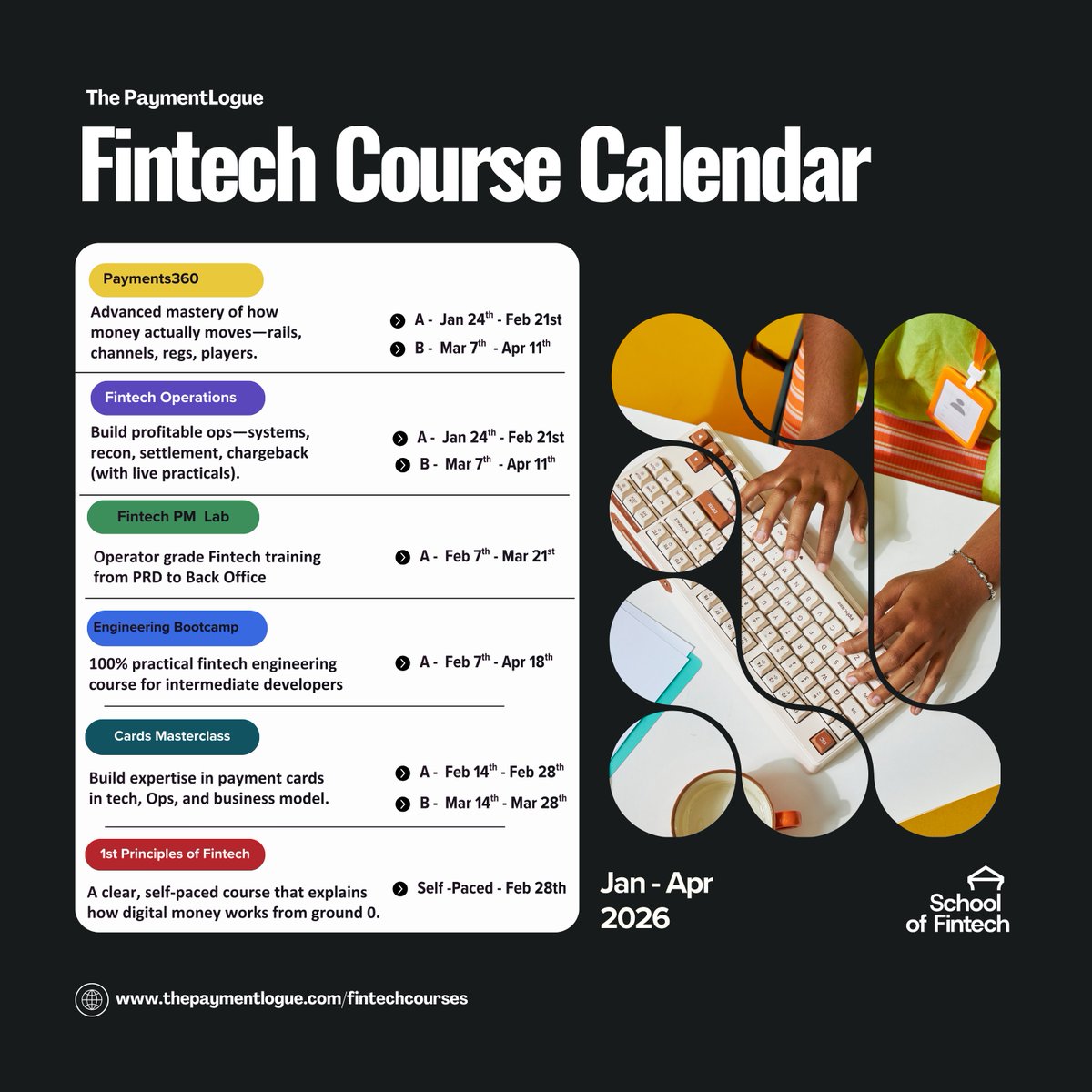 If 2026 is your “I’m taking my fintech expertise seriously” year, start here.

Our Jan–Apr calendar is live and all programs run fully online (no location excuses ✨).

Register here : selar.com/m/SOF