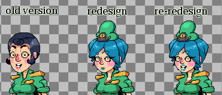 oh i forgot to share the rework! behold my WIP !   

#pixelart #gamedev #IndieGame #WIP #GameArt #IndieDEV