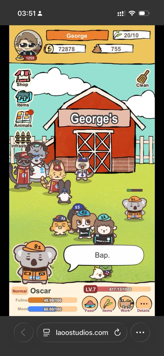 SenseiMuch38988's tweet image. King’s Lynn Leisure Farm - a web idle game

The season ends. George returns to his farm in King's Lynn for a pleasant winter break! Here, you'll find koala, frog, bubblefish, serval, Siamese cats—some even talk... Enjoy leisurely tending to your little animals on this winter…