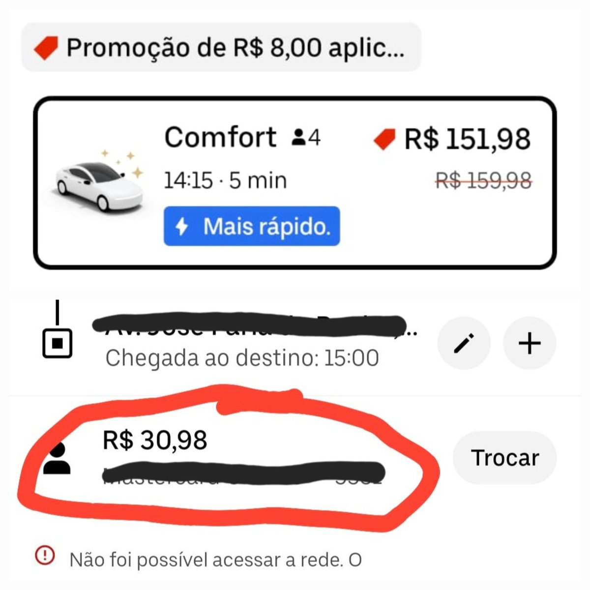 MendisPriscila's tweet photo. No dia que mais preciso da @Uber_Brasil a corrida que geralmente pago R$ 35,00 hoje tá R$ 152,00. #Çocorro https://t.co/wpvYzcyFQ9