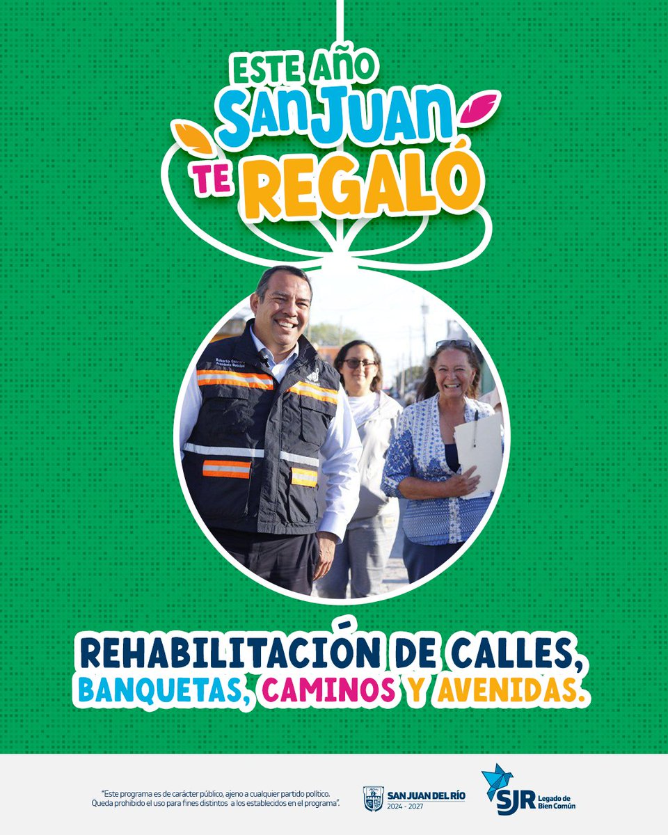 Un año más lleno de grandes logros en obras, en certeza jurídica y en rehabilitaciones.
No me queda más que agradecer a la secretaria Edith Álvarez, quien ejecuta estas decisiones y que, junto a todo el equipo de obras, hace posible un mejor San Juan.