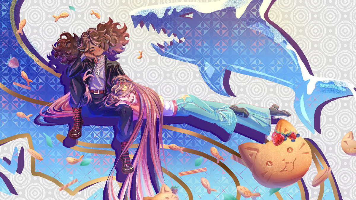 Art Commission ❤️🦈🐱🍰

#oc #originalcharacters