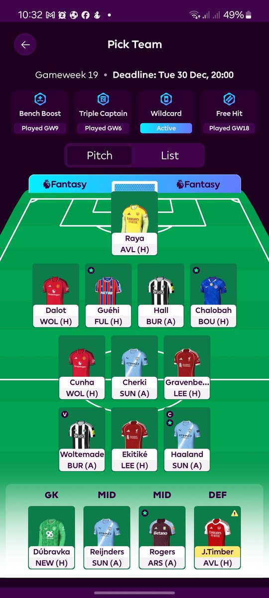 Seif_a_Morsi's tweet photo. @FPLMate WC this gw
Haaland 🧢 

This is my current wc team https://t.co/e7wPHOEuny