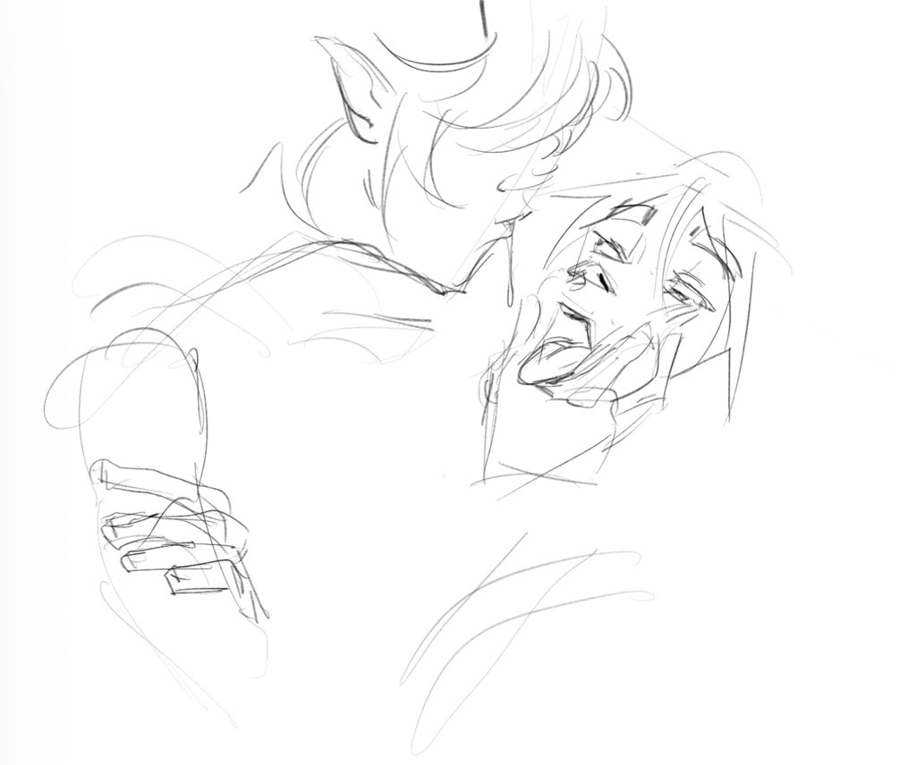 impuritycel's tweet image. 2doc yuri sketch ill probably never finish