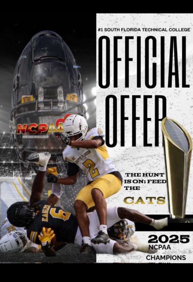 SaadewJAustin's tweet photo. Extremely blessed to receive an offer from South Florida Technical College. Thankful to God, my family, coaches, and teammates for believing in me. This is just the beginning 🙏 @CoachBSosa @South_Fl_Tech @coachlynch42 @icoachdfb https://t.co/9M18ytcFEW
