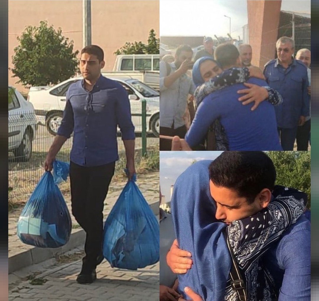 Kadir Şeker, iki poset dolusu kitaplarıyla birlikte tahliye olmuş..

Tahliyesine tek sevindigim kişi oldu. Selam olsun güzel kalpli insan