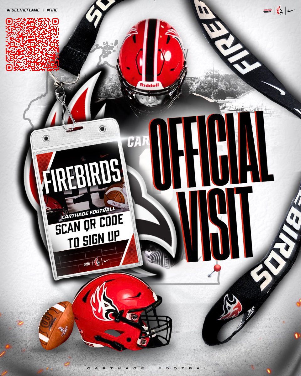 EdPattermann51's tweet photo. Beyond excited to be making it out to Carthage for an official visit! Thank you very much to @CoachPopino and @Carthage_FB for the invite, can’t wait!

@TravisBOUND @MJ_NFLDraft @PrepRedzoneWI https://t.co/wNYQiw8Sqn