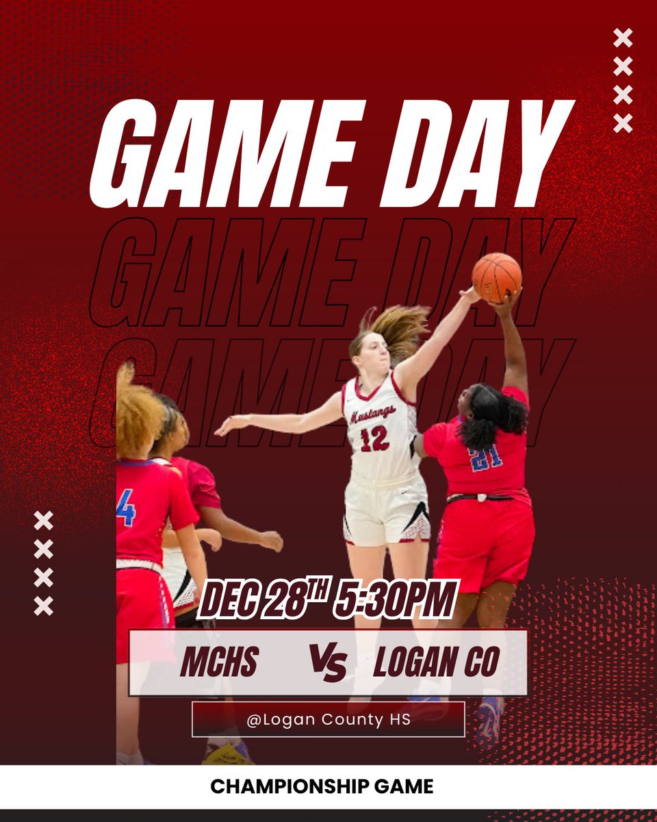 LadyStangsBall's tweet image. 📣 IT’S GAMEDAY!
Championship time! 🏆
The Lady Mustangs take on Logan County TONIGHT at 5:30 PM for the title! 🔥