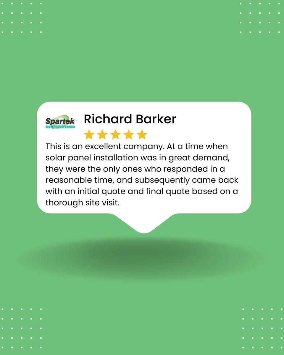 Thank you for the review and for choosing Spartek. 

Your feedback helps us grow and continue delivering exceptional service.