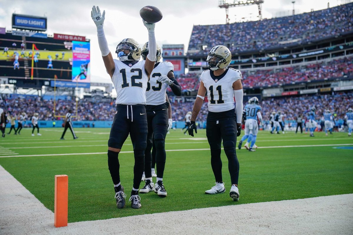 UnderdogNFL's tweet image. Chris Olave this season:

155 targets (career-high)
100 receptions (career-high)
1,163 receiving yards (career-high)
9 TDs (career-high)