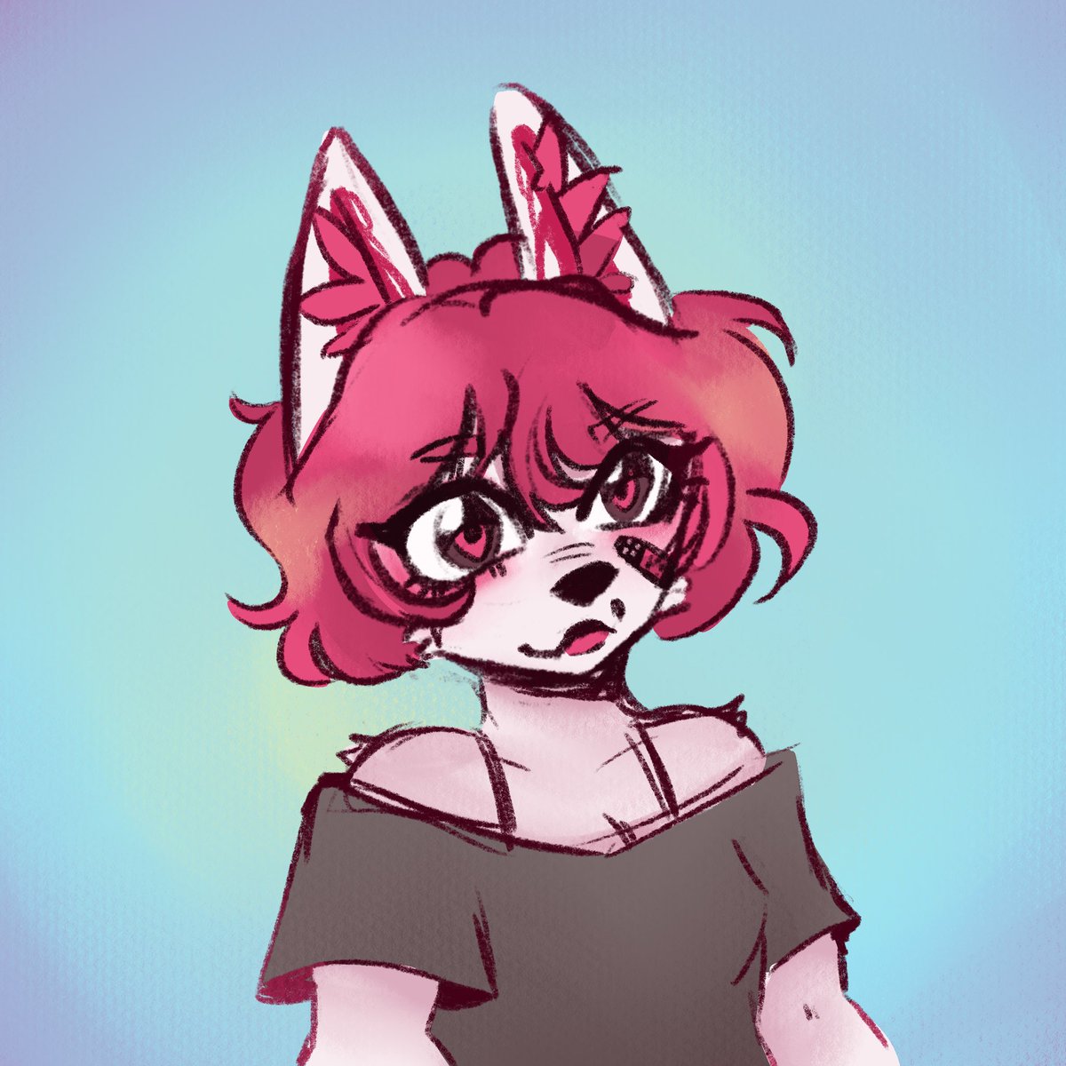 0namiko's tweet image. Short haired kimiko 🩷🦊