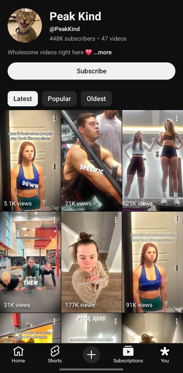 New niche drop 

>wholesome commentary videos on down syndrome people 😊