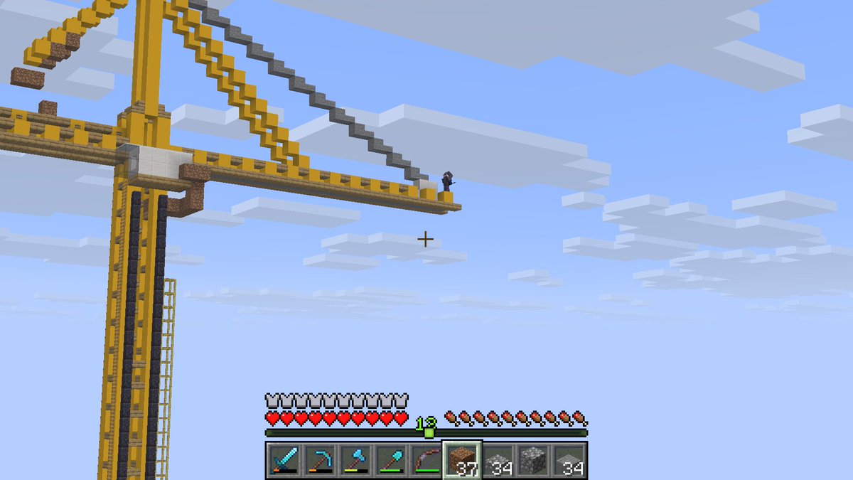 RuffinCosplay's tweet image. built a giant crane to loom over our friend’s base and ruin the scenic view while they are on vacation