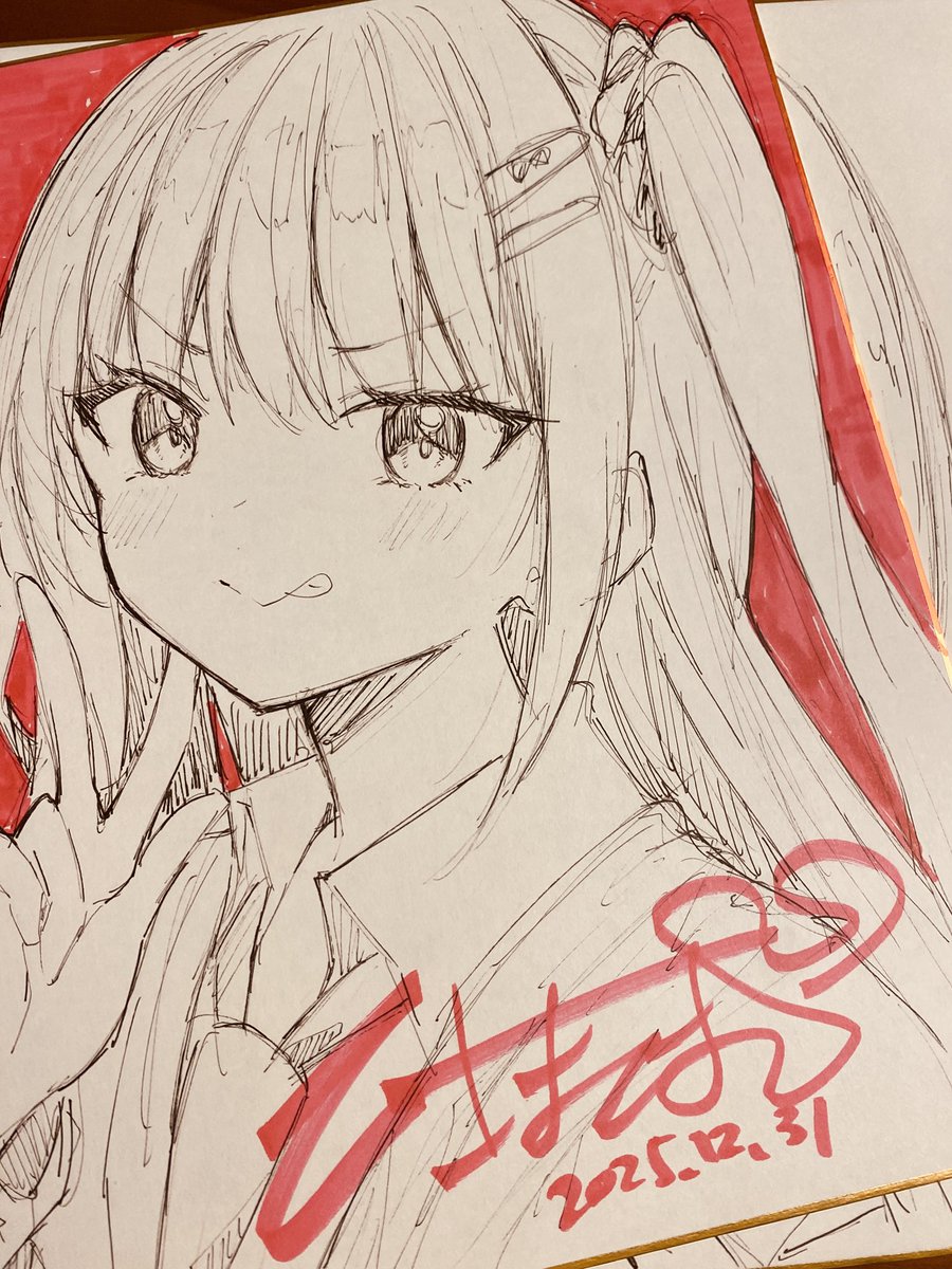 直筆イラスト色紙作成中…✏️

新刊セットのあたりに混ぜます✨出たらラッキー 