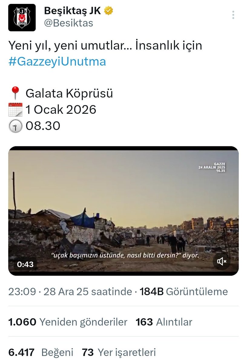 Formalarınızı da giyin, sidik yarıştırın orada da.
Ha o başkanlar da sabahın o saatinde şehzadenin yanında galata köprüsünde olsunlar. 
Yok öyle taraftarlara çağrı yapıp sıcak sıcak oturmak o koltuklarda!
Yılbaşında eğlenmeden sabah namazında s.ahmette buluşun, en önden yürüyün!