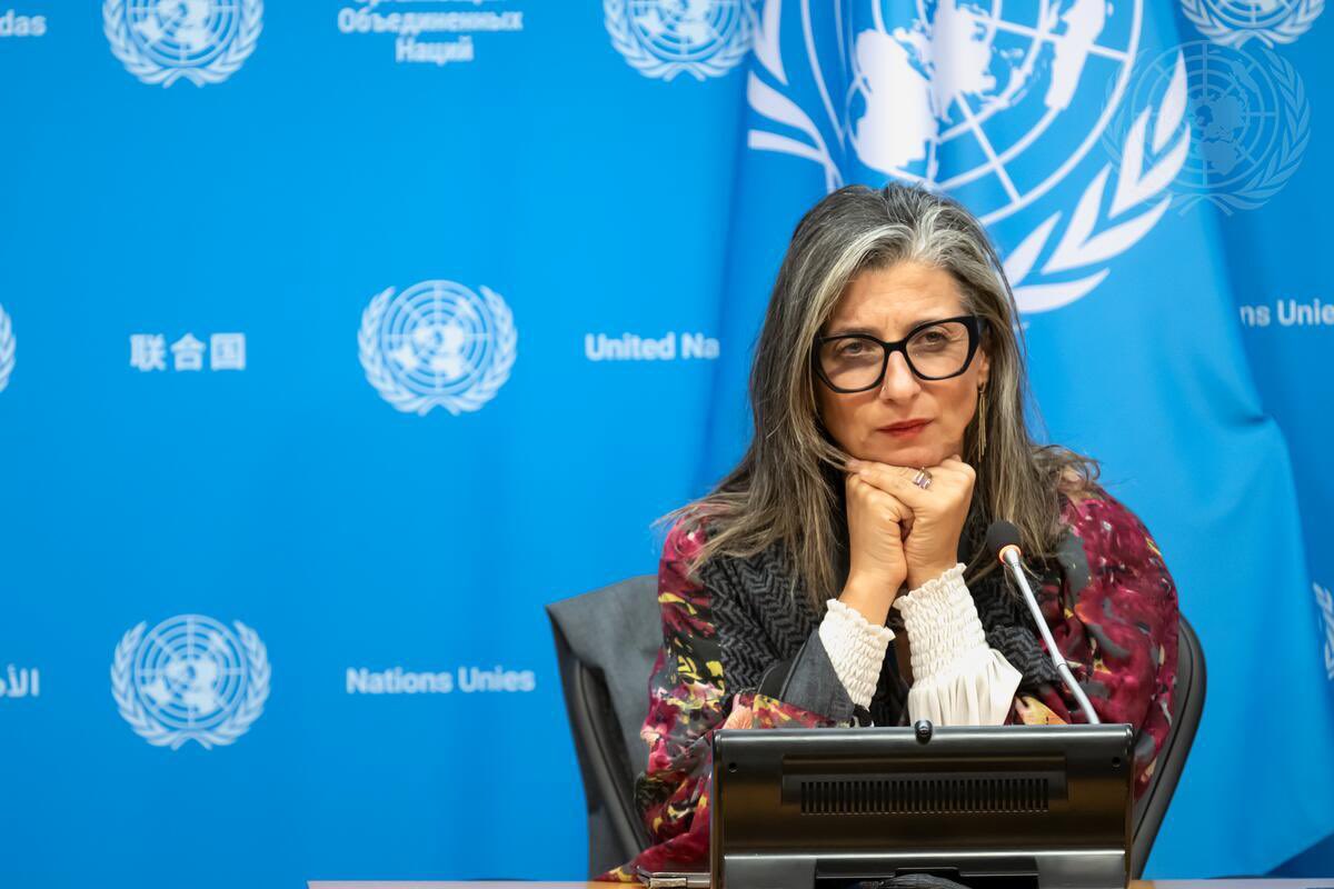 nadness11's tweet photo. " Je suis la première fonctionnaire de l'ONU à être sanctionnée. Pour quelle raison ? Pour avoir dénoncé un génocide ? "

—Francesca Albanese https://t.co/u5ACFQL32s