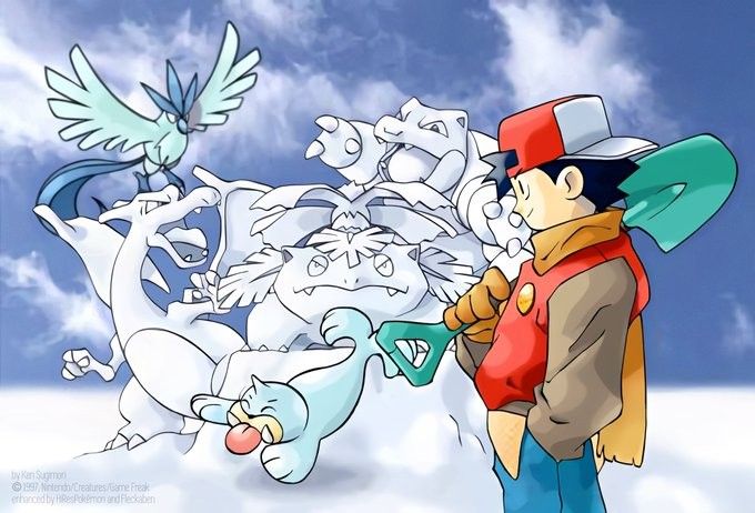 PokeDailyPost's tweet image. Love this early artwork by Sugimori 🪏☃️