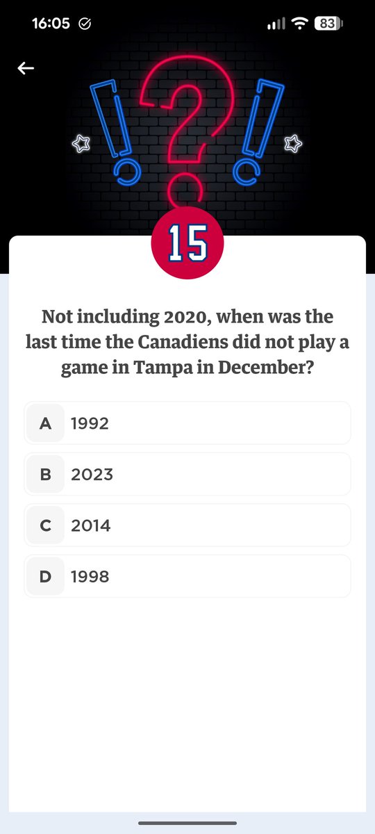 daveryan1313's tweet photo. December 28th quiz found on December 3 . 
The answer is C -  2014
Not sure how long it'll be up for
 #club1909codes https://t.co/DdK0Tb3RCP