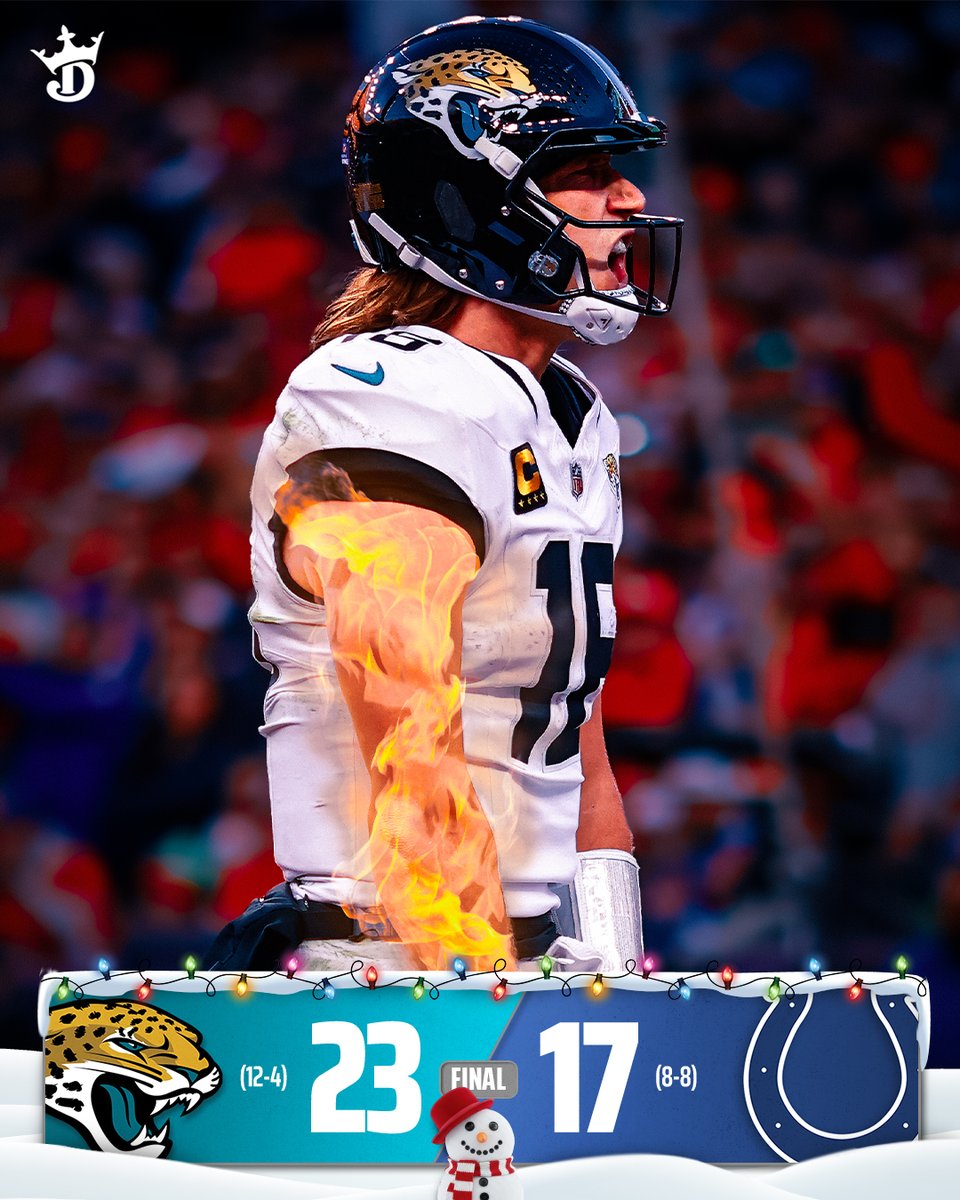 DraftKings's tweet photo. THE 12-4 JACKSONVILLE JAGUARS 🔥

Second best season in franchise history for the Jags - and they still have one more game 👀 https://t.co/AsCkITOKrH