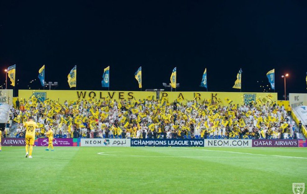 مسيرة الانتصارات ماتكتمل الا بحضورك
وتحفيزك لفريقك
فريقنا بعز فورمته ويبيض الوجه اقل الشكر الي نقدمه لهم 
حضورنا ونملي مدرجات اللولفز 💛
#نقاط_النجمة_بحضورنا