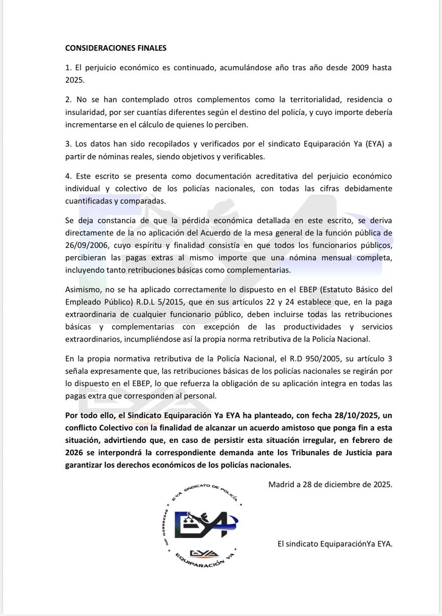 ¿Inocentada o realidad? #EquiparacionYA
#PolicíaNacional #PagasExtras #ConflictoColectivo