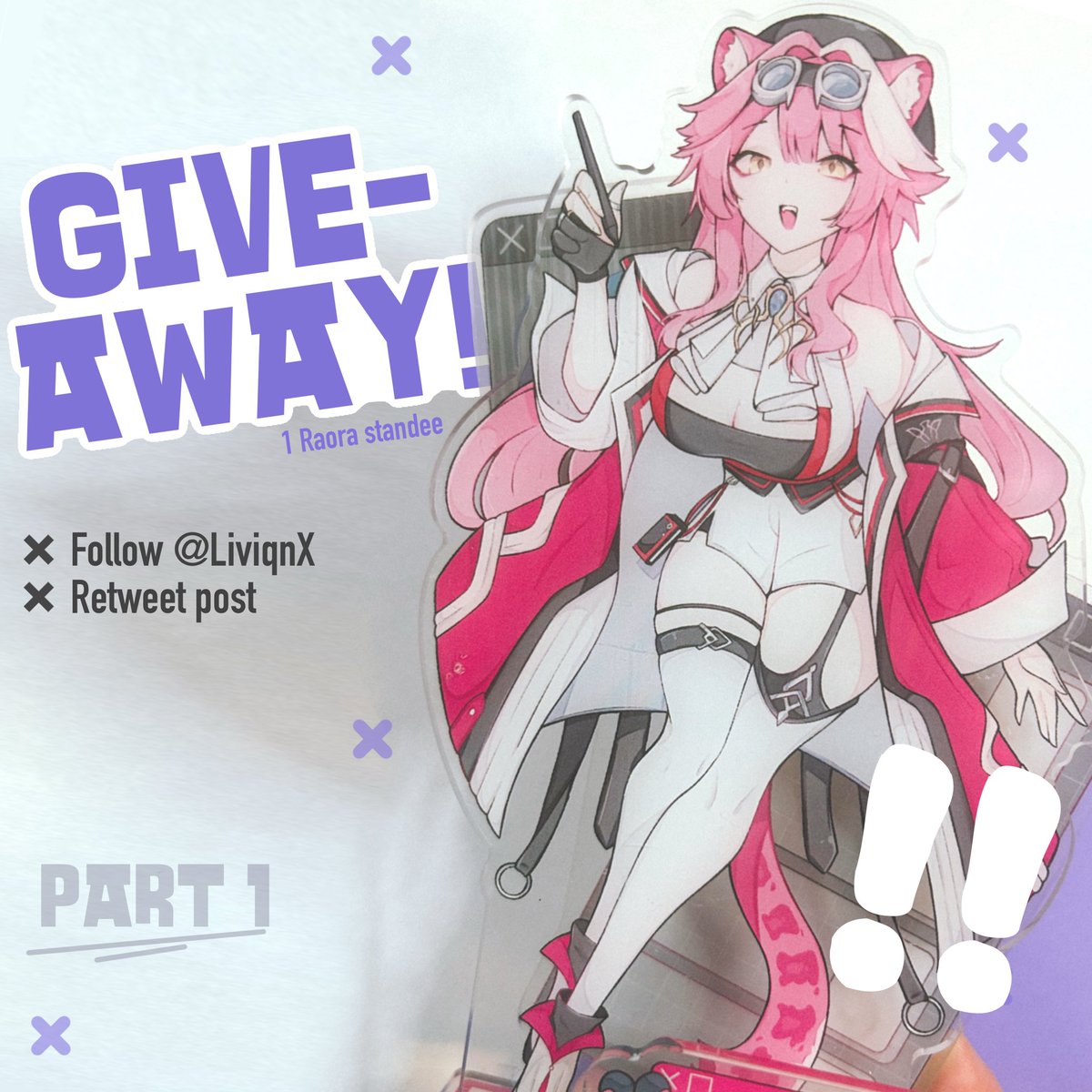 LiviqnX's tweet image. [ GIVEAWAY! ]
Win one Raora standee!!

✖️ Follow @LiviqnX 
✖️ Retweet this post
Join the Discord server for an extra chance to win!

2 winners &amp;amp; worldwide
Ends 01/01/2026