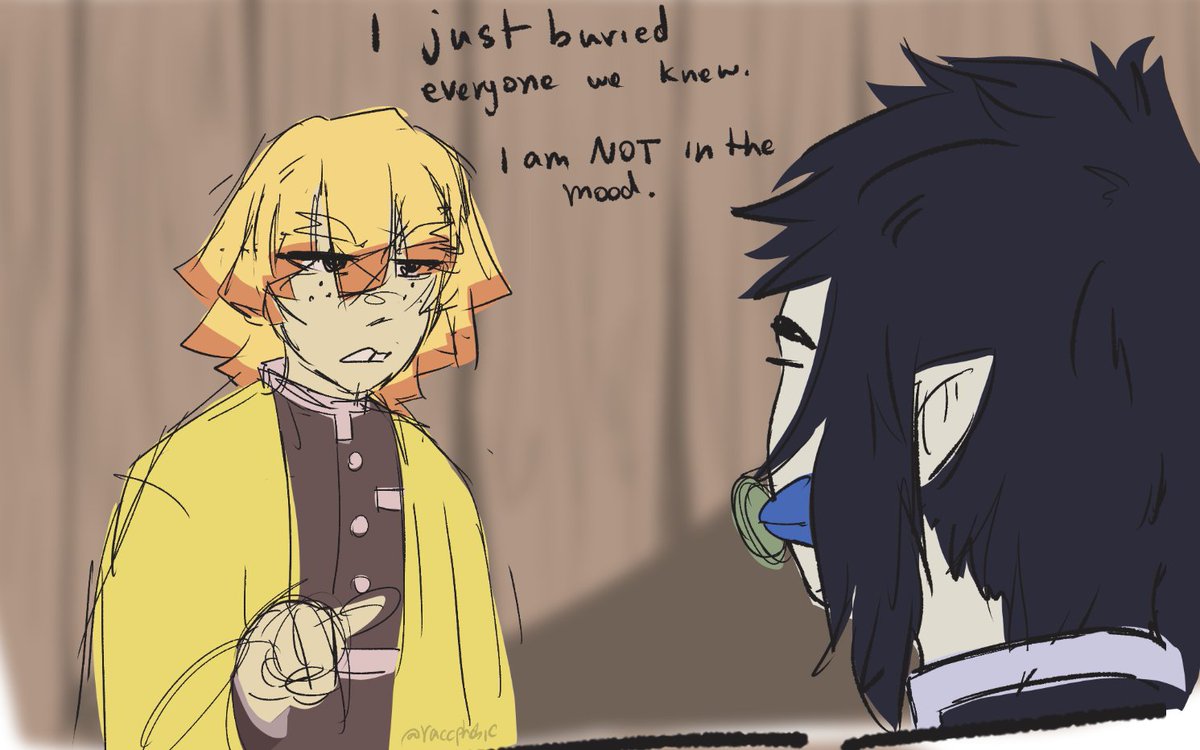 raccphobia's tweet image. Thunderbros as the Kamado siblings, except they're nowhere near as cooperative :3 #kaigaku #zenitsu #thunderbros #kny [4/8]