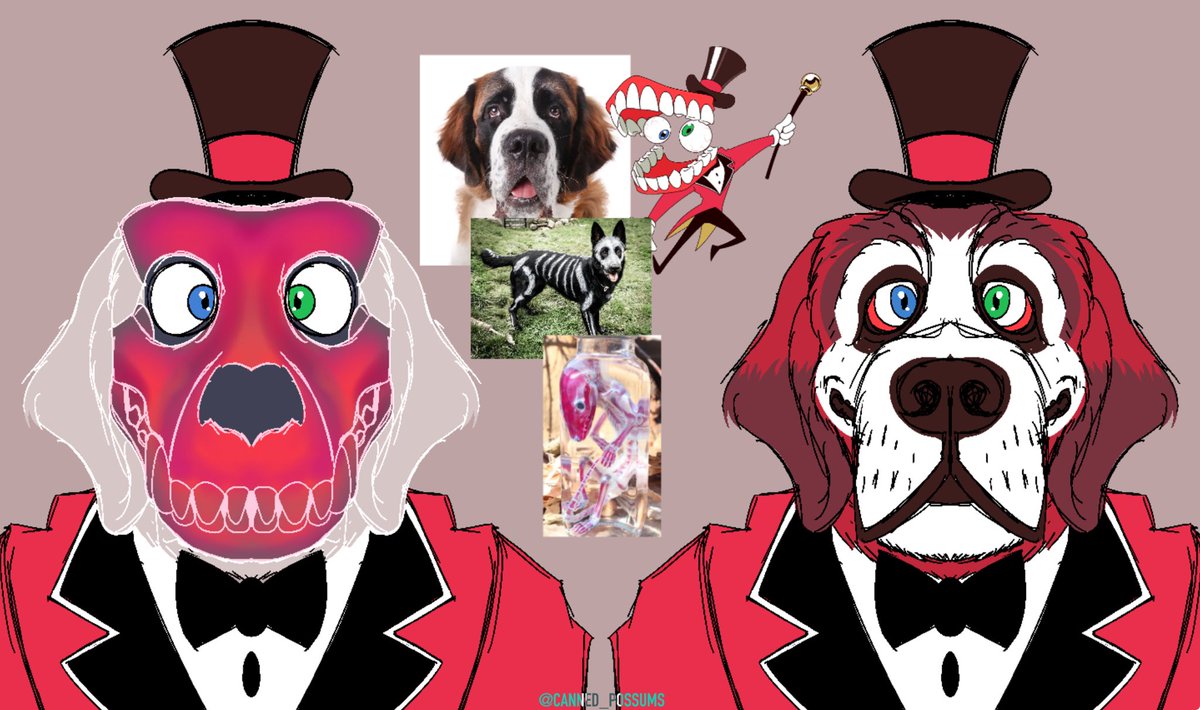 CANNED_POSSUMS's tweet photo. [TADC] working on a TADC furry au I have no idea on which design looks canonically appealing for a furry Caine https://t.co/bGZLEcs3Jp