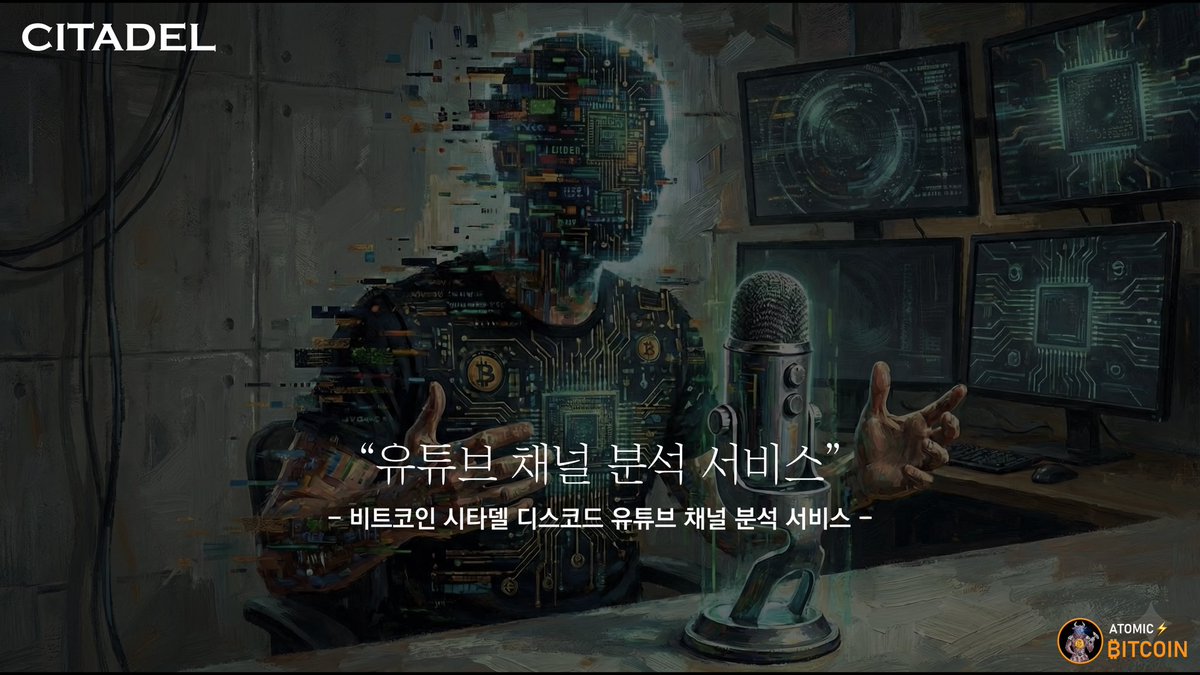 유튜브 채널 분석 서비스] -비트코인 시타델 디스코드 유튜브 채널 분석 서비스-