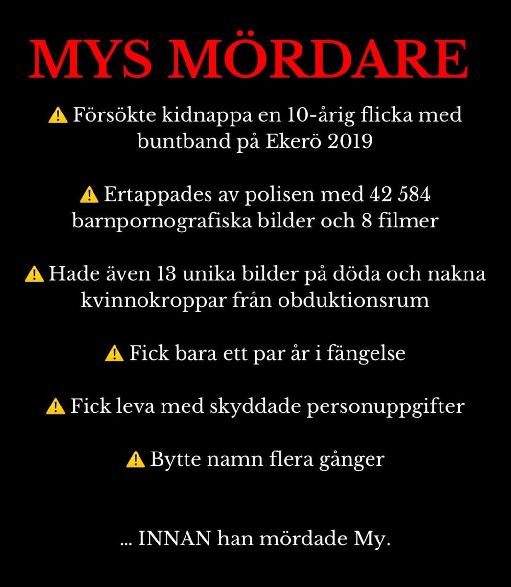 katjanouch's tweet photo. Sveriges "rättsväsende" och patetiska "kriminalvård" är ett jävla skämt. Släpper ut livsfarliga monster efter löjligt låga straff. Hade aset suttit inne hade My levt idag. Fy fan på ren svenska. https://t.co/ryFGl6iSk0