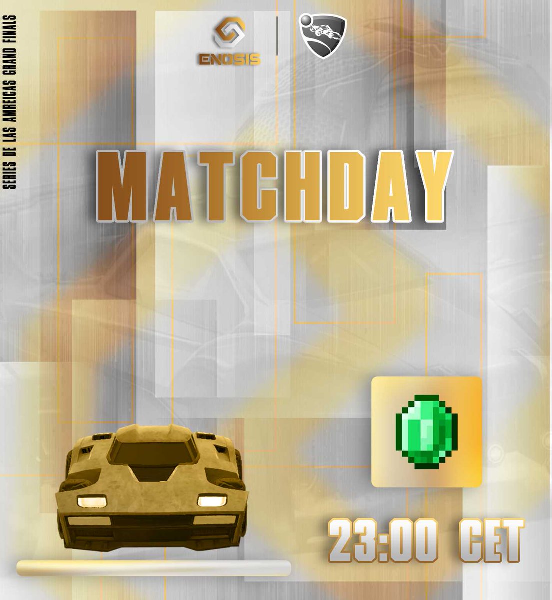 EnosisCR's tweet image. ▫️MATCHDAY▫️

RL

🏆 @seriedeamericas GRAND FINAL
🆚 #Emerald
🕚 23:00 CET
🎥 @EsportsMax_Tele
🎥 twitch.tv/seriedelasamer…

As expected we arrived at the Grand final so let's not waste any time and let's take our first gold together! Let's support the guys and good luck!

#OCOE