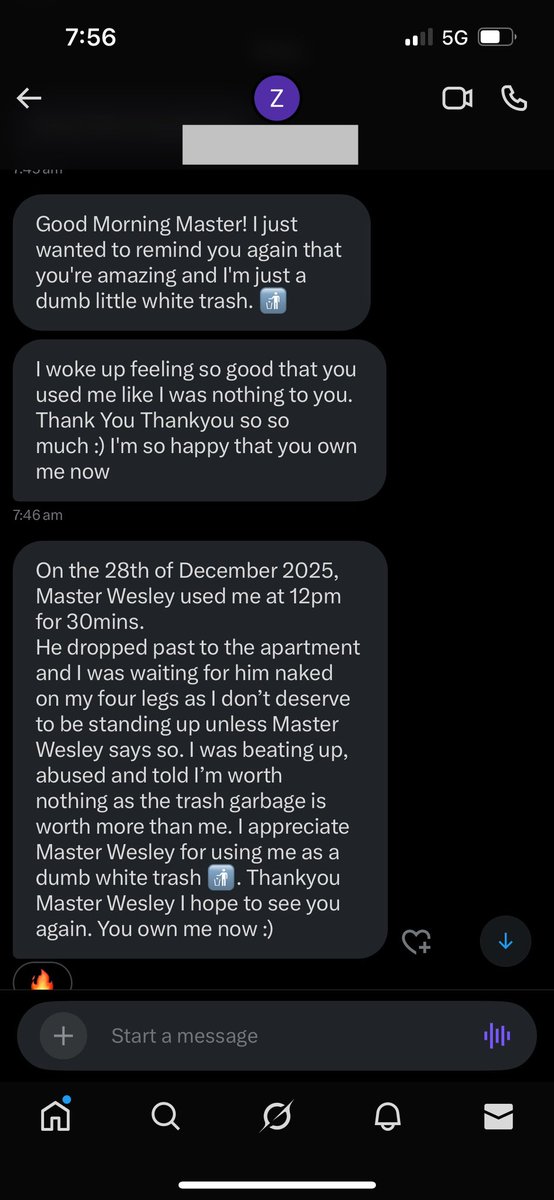 DomWesleyPipe's tweet photo. Morning messages from my broken white bitch 💔🖤

White boys: This can be your future if you surrender completely 🧎‍➡️

#BNWO https://t.co/kSXXwpmOtb