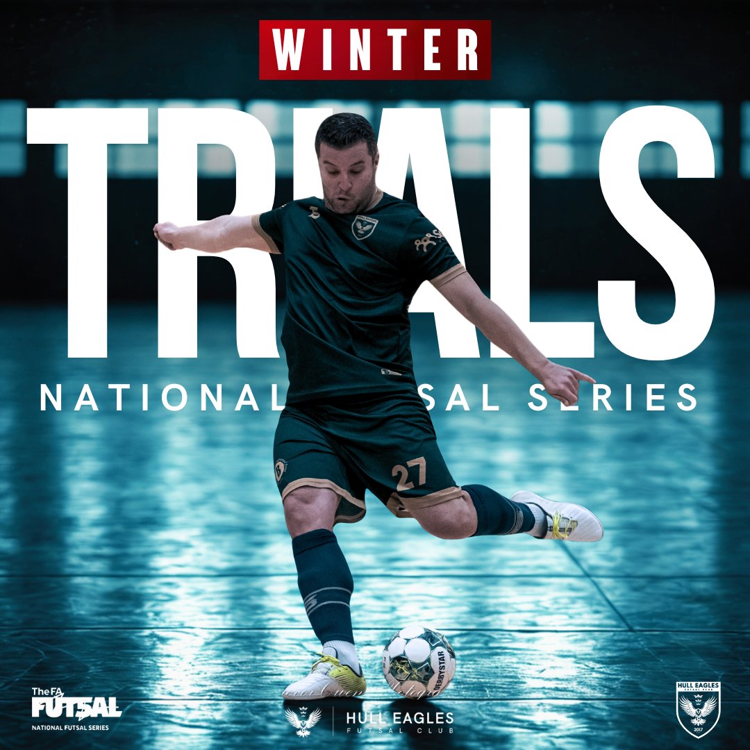 Winter Trials are OPEN 🦅⚽
We’re looking for futsal &amp; football players ready to compete and grow with Hull Eagles.
Think you’ve got what it takes? DM us.
Tag someone who should be here 👇