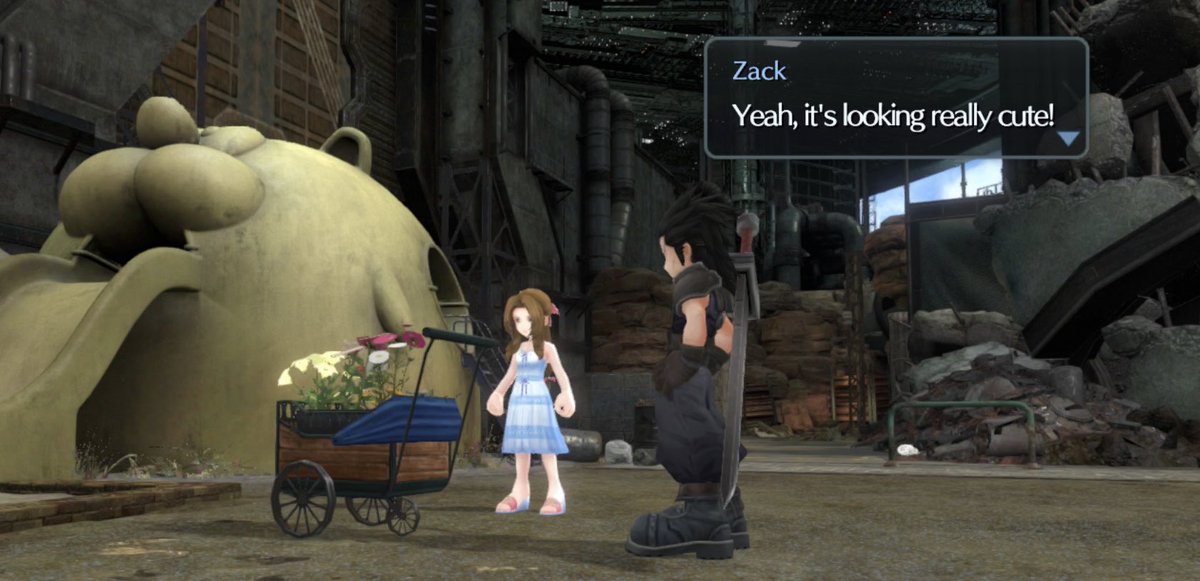 sephisnubecita's tweet image. I actually don’t understand how anyone can prefer Cloud’s cold treatment of Aerith to the way Zack treats her like the most special amazing person alive