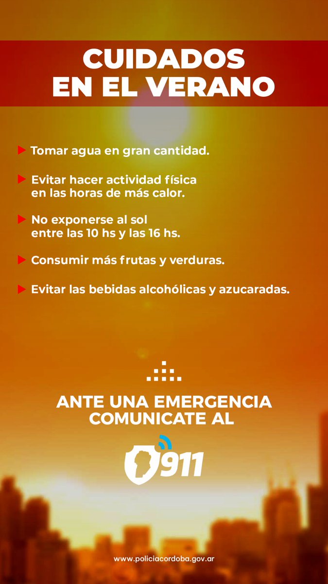 INFORME "OLA DE CALOR"

🌡️☀️ De acuerdo al informe emitido por el <a href="/HidroCordoba/">Observatorio Hidro-meteorológico de Córdoba</a>, se prevé una posible ola de calor entre los días lunes y miércoles, con temperaturas que superarían los 38°C.